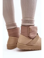 Béžové zateplené sněhule Big Star na platformě Béžové zateplené sněhule Big Star na platformě