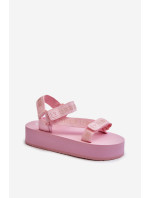 Dámské sandály na platformě Big Star Pink