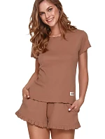 Dámské pyžamo PM.4315 Hnědá - Doctor Nap