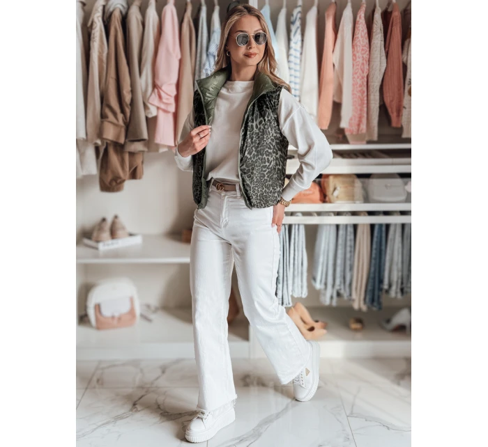 Dámská krátká oboustranná vesta zelená Dstreet model 21984374 - FashionStreet Dámská krátká oboustranná vesta zelená Dstreet model 21984374 - FashionStreet