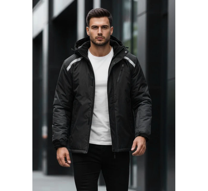 Pánská lyžařská bunda černá Dstreet TX5127