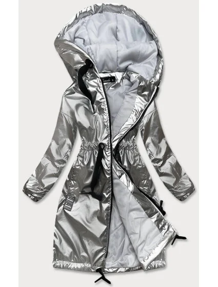 Stříbrná dámská bunda pro přechodné období (741ART) Stříbrná dámská bunda pro přechodné období (741ART)