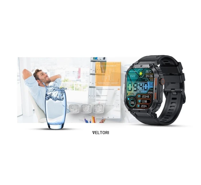 Černý silikonový řemínek model 21805561 - VELTORI