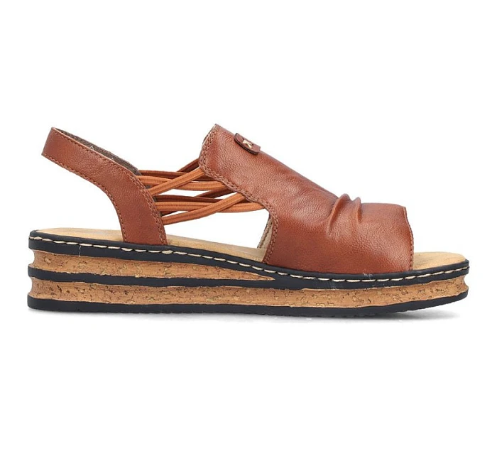 damskie na brązowe model 22087042 - Rieker