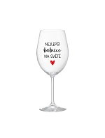 NEJLEPŠÍ BABIČCE NA SVĚTĚ - čirá sklenice na víno 350 ml