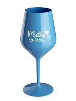 MATKA NA TAHU - modrá nerozbitná sklenice na víno 470 ml MATKA NA TAHU - modrá nerozbitná sklenice na víno 470 ml