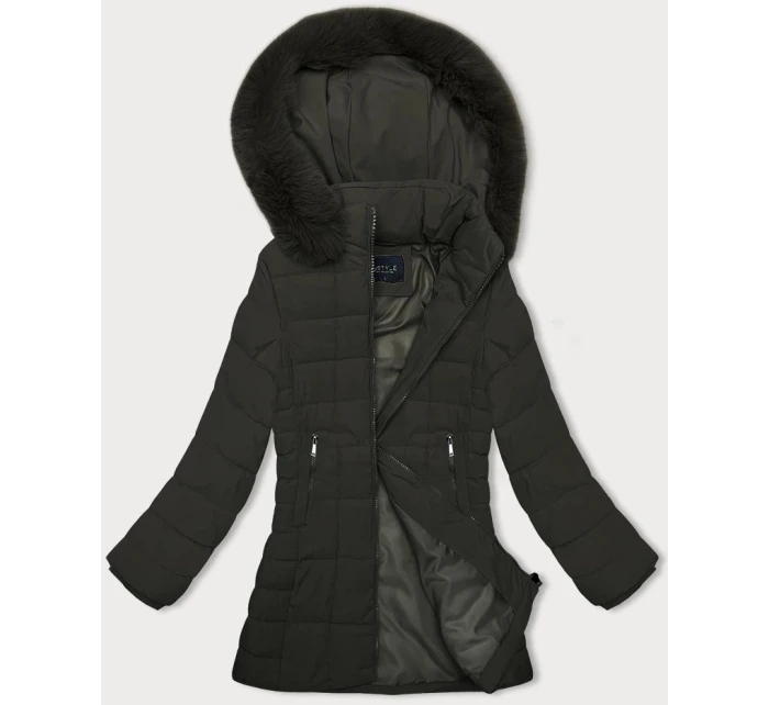 Prošívaná dámská zimní bunda v army barvě J Style (16M9119-136) Prošívaná dámská zimní bunda v army barvě J Style (16M9119-136)