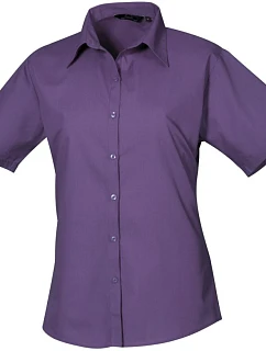 Premier PR 302 Popelínová halenka s krátkým rukávem 39.0302 purple