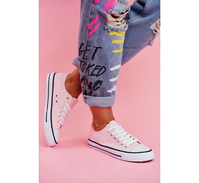 Dámské Klasické Tenisky Růžové model 21532056 - Boto Dámské Klasické Tenisky Růžové model 21532056 - Boto