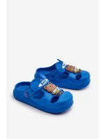 Dětské pěnové žabky s ozdobou modré Opleja Dětské pěnové žabky s ozdobou modré Opleja