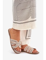 Klasické Dámské Plážové Pantofle Béžové Scazze