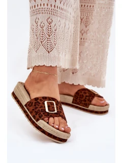 Dámské Pantofle Na Platformě Se Zlatou Přezkou Panthera Selira