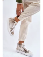 Dámské tenisky High Big Star LL274047 Bílá a zelená Dámské tenisky High Big Star LL274047 Bílá a zelená