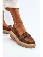 Dámské semišové mokasíny Zazoo 3429/W hnědé - Zazoo