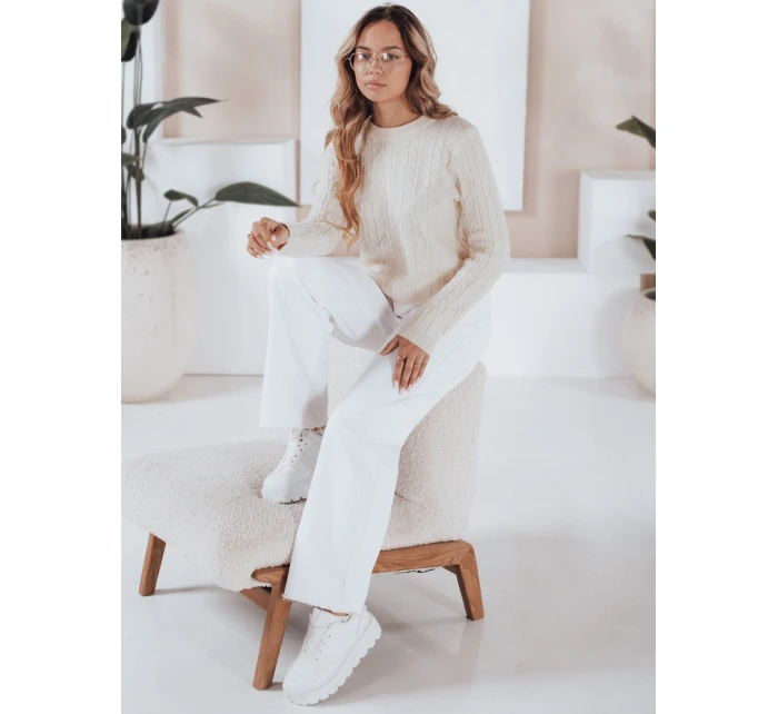 Dámský svetr BRAVINA ecru FashionStreet MY2527