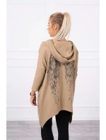 Mikina s potiskem model 21755692 camel - K-Fashion