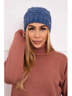 Fleecová čepice Carolina K243 denim