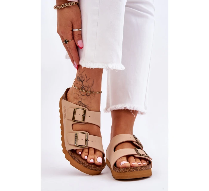 Klasické dámské pantofle Big Star model 21610508 Béžové - Big Star Shoes