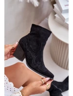 Kotníkové Boty Na Podpatku Eko Černé model 21671745 - Boto