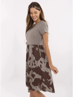 Sukienka DHJ SK model 21142065 ciemny bezowy - FPrice