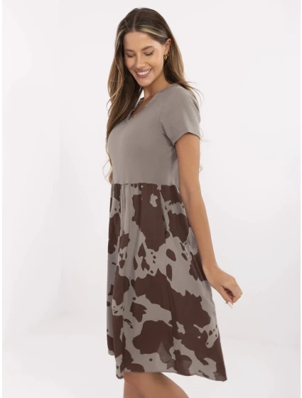 Sukienka DHJ SK model 21142065 ciemny bezowy - FPrice