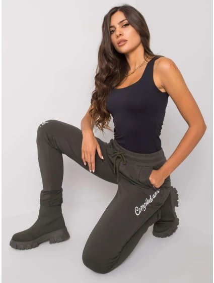 Tepláky RV DR 7076.21 tmavá khaki