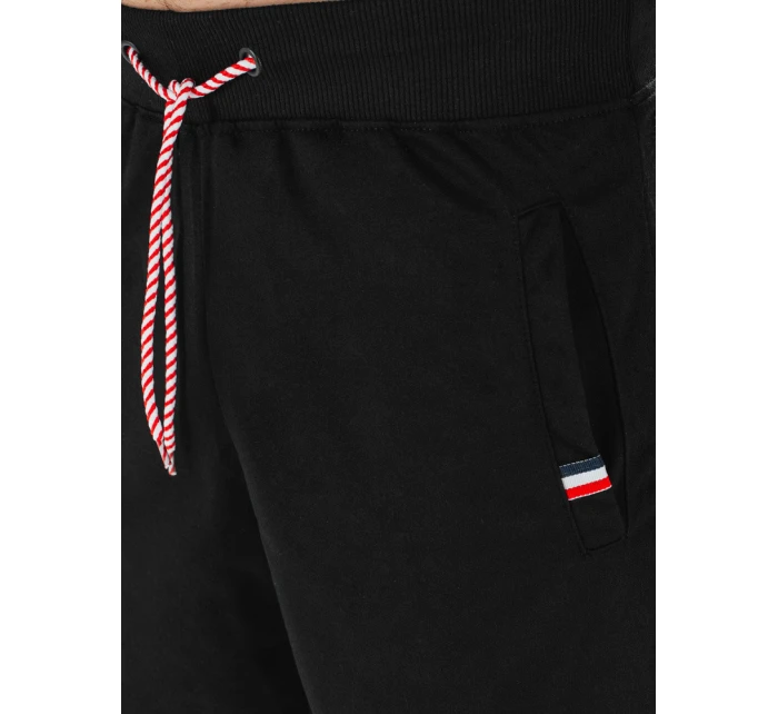 Pánské černé teplákové šortky FashionStreet SX2512 Pánské černé teplákové šortky FashionStreet SX2512