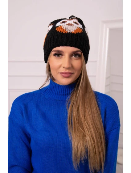 Dámská čepice Ofelia model 18751899 černá - K-Fashion Dámská čepice Ofelia model 18751899 černá - K-Fashion