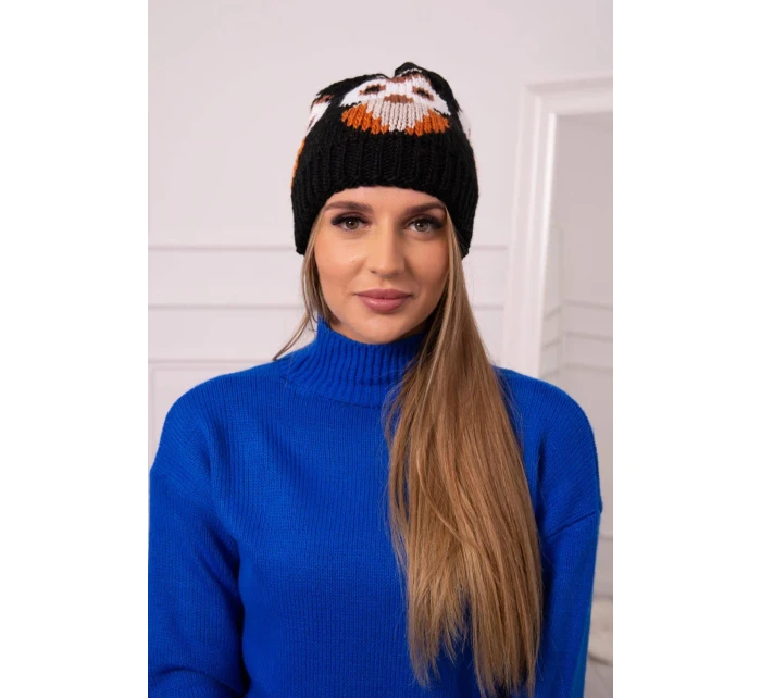 Dámská čepice Ofelia model 18751899 černá - K-Fashion Dámská čepice Ofelia model 18751899 černá - K-Fashion