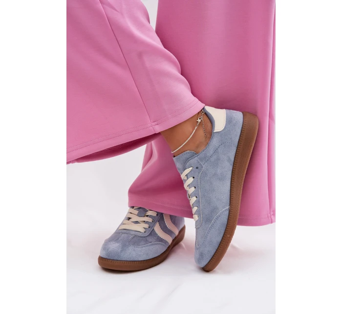 Dámské tenisky z eko semiše modré model 22027731 - EVENTO Dámské tenisky z eko semiše modré model 22027731 - EVENTO