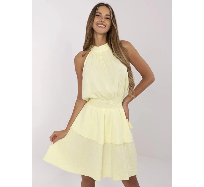 Sukienka MI SK model 21151278 jasny żółty - FPrice