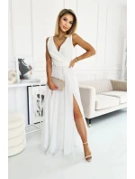 Dámské večerní šaty model 18411410 ecru - BICOTONE