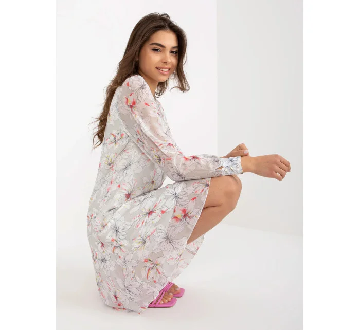 Dámské šaty NU SK 289.88P světle šedé - Nuance Dámské šaty NU SK 289.88P světle šedé - Nuance