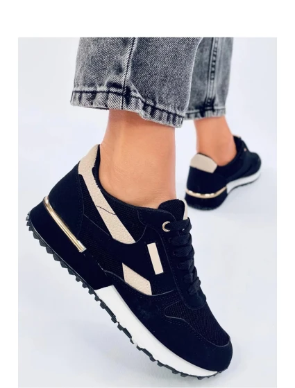 Dámská sportovní obuv model 19755478 Černá s béžovou - Inello Dámská sportovní obuv model 19755478 Černá s béžovou - Inello