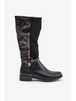 Zateplené kozačky ASA62-112 černé - Jezzi