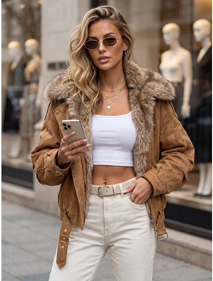 Kurtka damska zimowa z   model 22342104 - FashionStreet