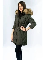 CIEPŁA DAMSKA PARKA ZIMOWA KHAKI model 21241757 - MHM