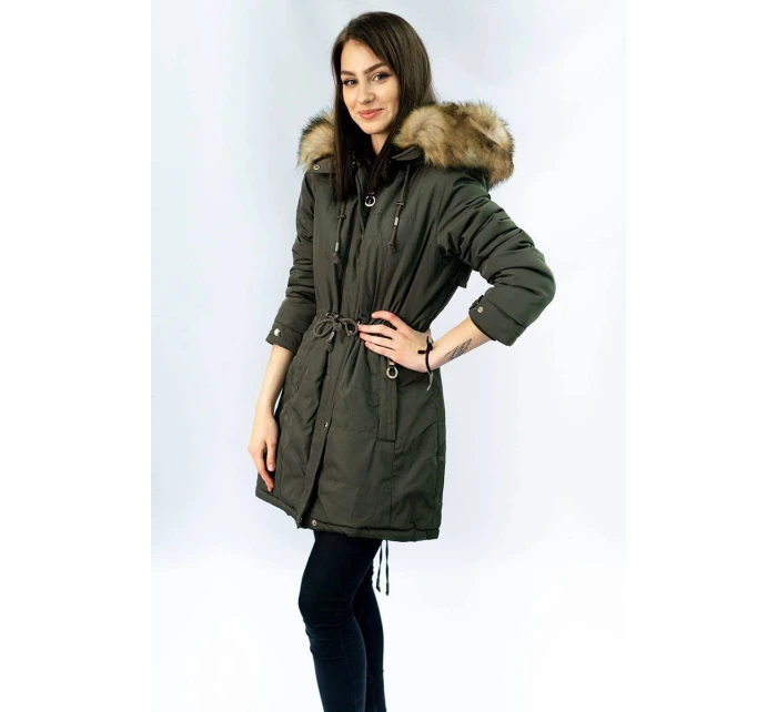 CIEPŁA DAMSKA PARKA ZIMOWA KHAKI model 21241757 - MHM
