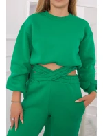 Zateplený set s krátkou mikinou zelený Zateplený set s krátkou mikinou zelený