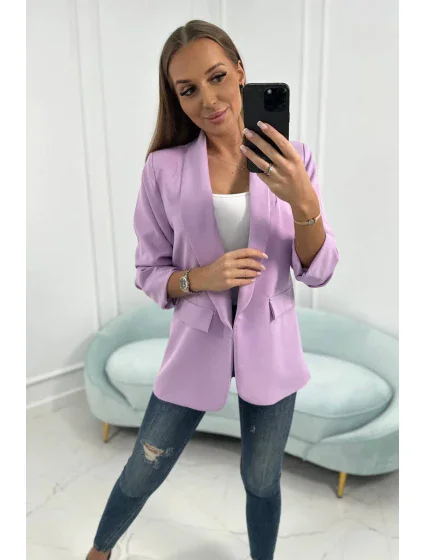 Sako s klopami elegantní světle fialové Sako s klopami elegantní světle fialové