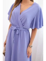 Šaty s model 21105600 výstřihem fialová - K-Fashion