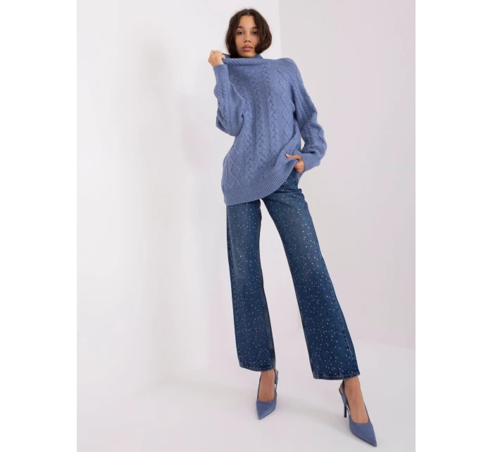 Sweter AT SW  ciemny niebieski model 19018639 - FPrice