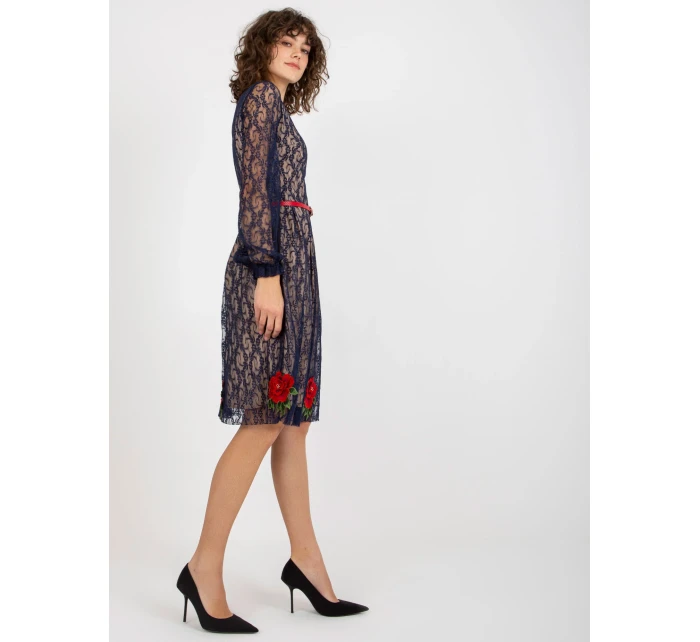 LK SK 507018 šaty.60P tmavě modrá LK SK 507018 šaty.60P tmavě modrá