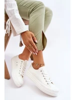 Nízké šněrovací tenisky Big Star LL274968 Bílé Nízké šněrovací tenisky Big Star LL274968 Bílé