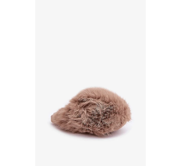 Futrzane Dámské Pantofle Tmavě béžové Wladisa