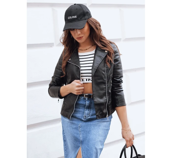 GLIMMERS dámská kožená bunda ramones černá FashionStreet TY3959