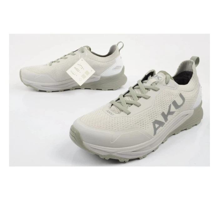Aku pánské outdoorové trekové boty Aira pohodlné turistické světle šedé