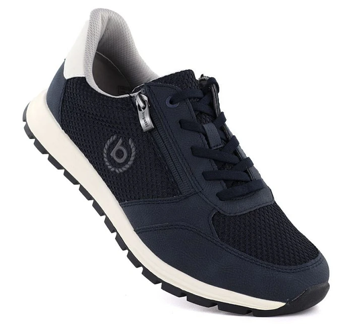 Pánské lehké tenisky na zip tmavě modré Bugatti 325-ATL02-2500-4100 Pánské lehké tenisky na zip tmavě modré Bugatti 325-ATL02-2500-4100