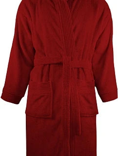 The One Towelling Bathrobe hooded Župan s kapucí 48.1021 burgundy