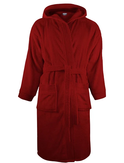 The One Towelling Bathrobe hooded Župan s kapucí 48.1021 burgundy The One Towelling Bathrobe hooded Župan s kapucí 48.1021 burgundy